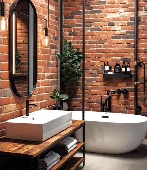 Brick Finish — Sculpted brick relief — historic, dry, tactile.
