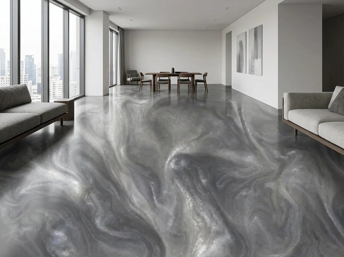 Metallic Epoxy — process detail 1