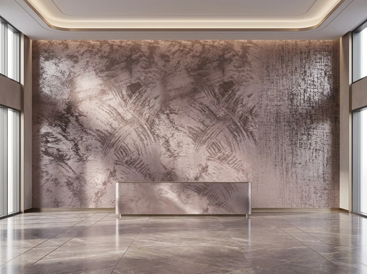 Metallic Wall Finish — process detail 1