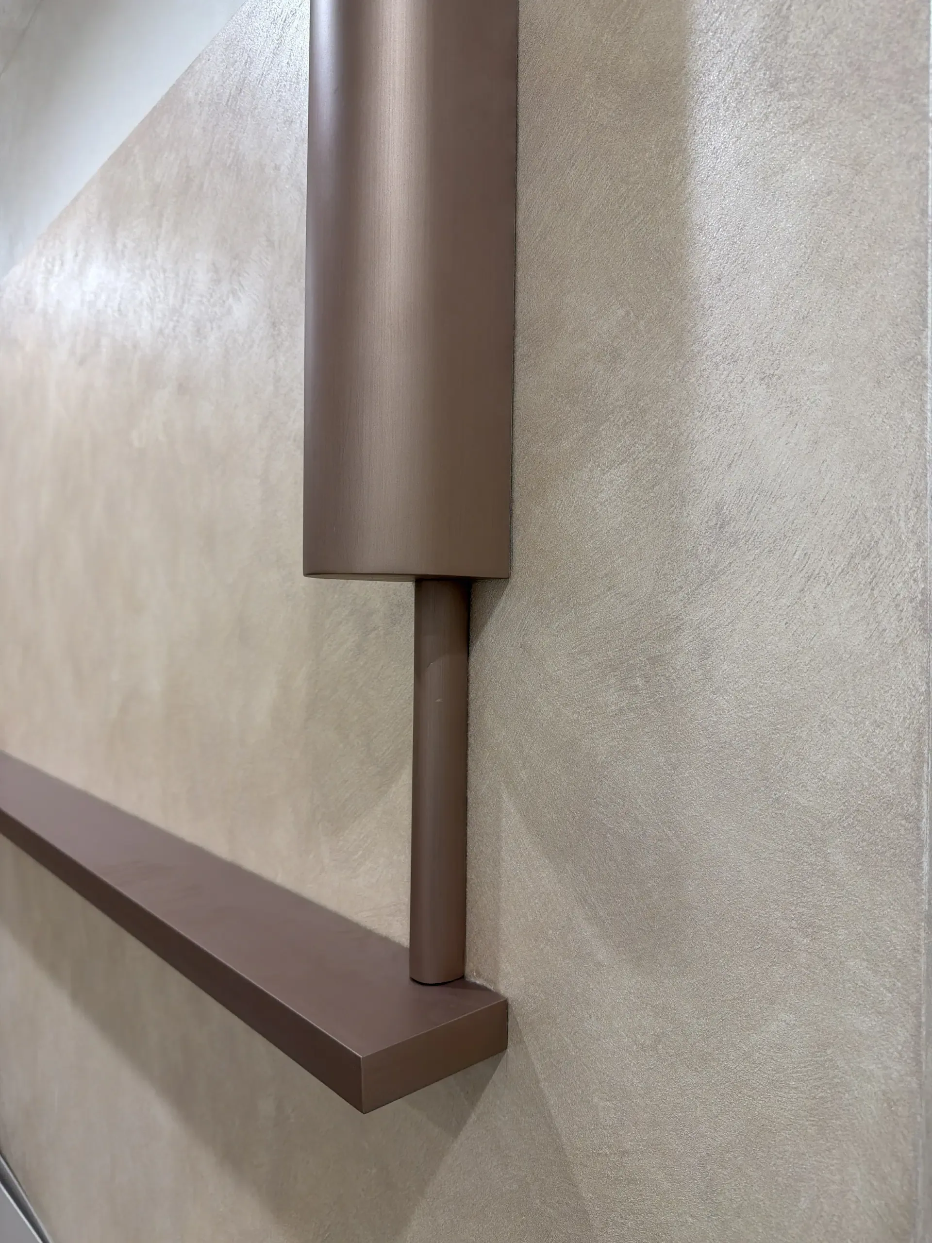 A Calm Continuous Surface - Study 110, a microcement overlay residential decorative finish in soft taupe