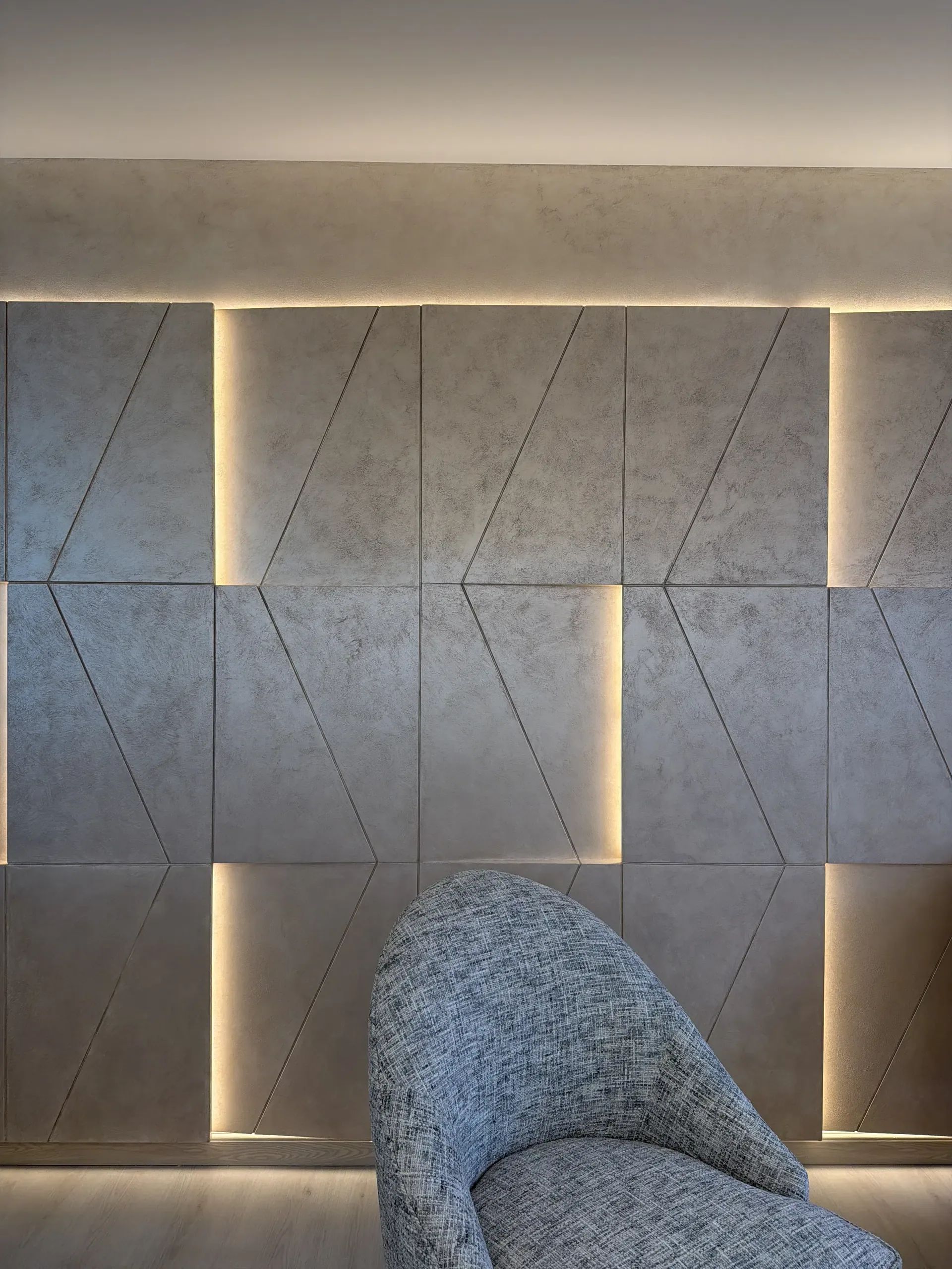 Quiet Luxury in Mineral Layers - Study 15, a marmorino commercial decorative finish in mushroom grey