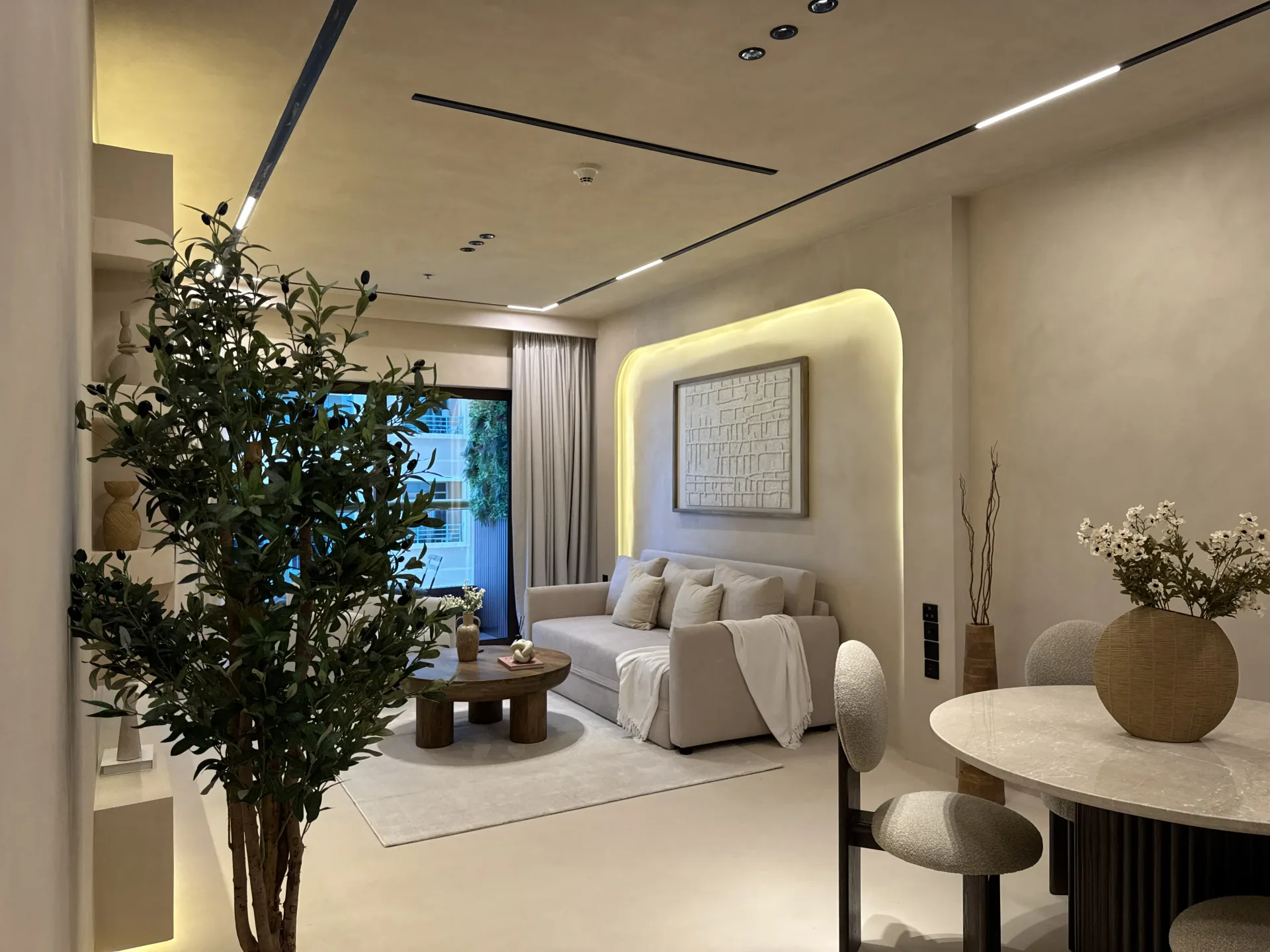 Depth Without Ornament - Study 161, a smooth microcement commercial decorative finish in oyster white
