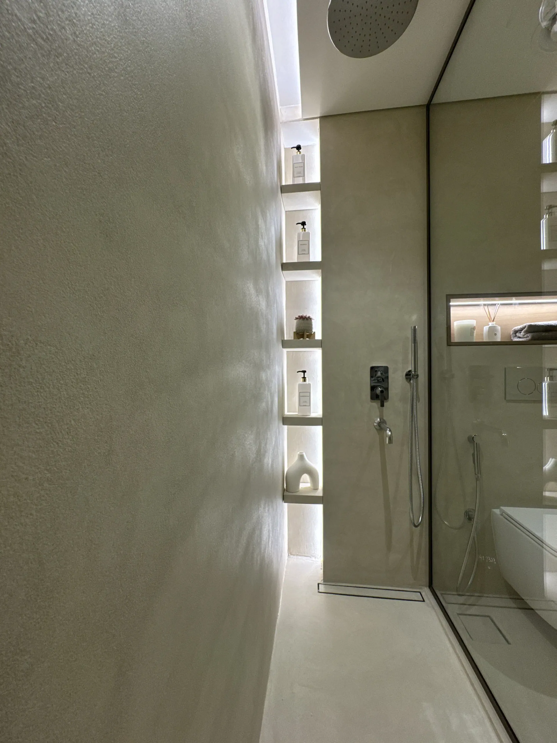 Quiet Luxury in Mineral Layers - Study 03, a marmorino residential decorative finish in mushroom grey