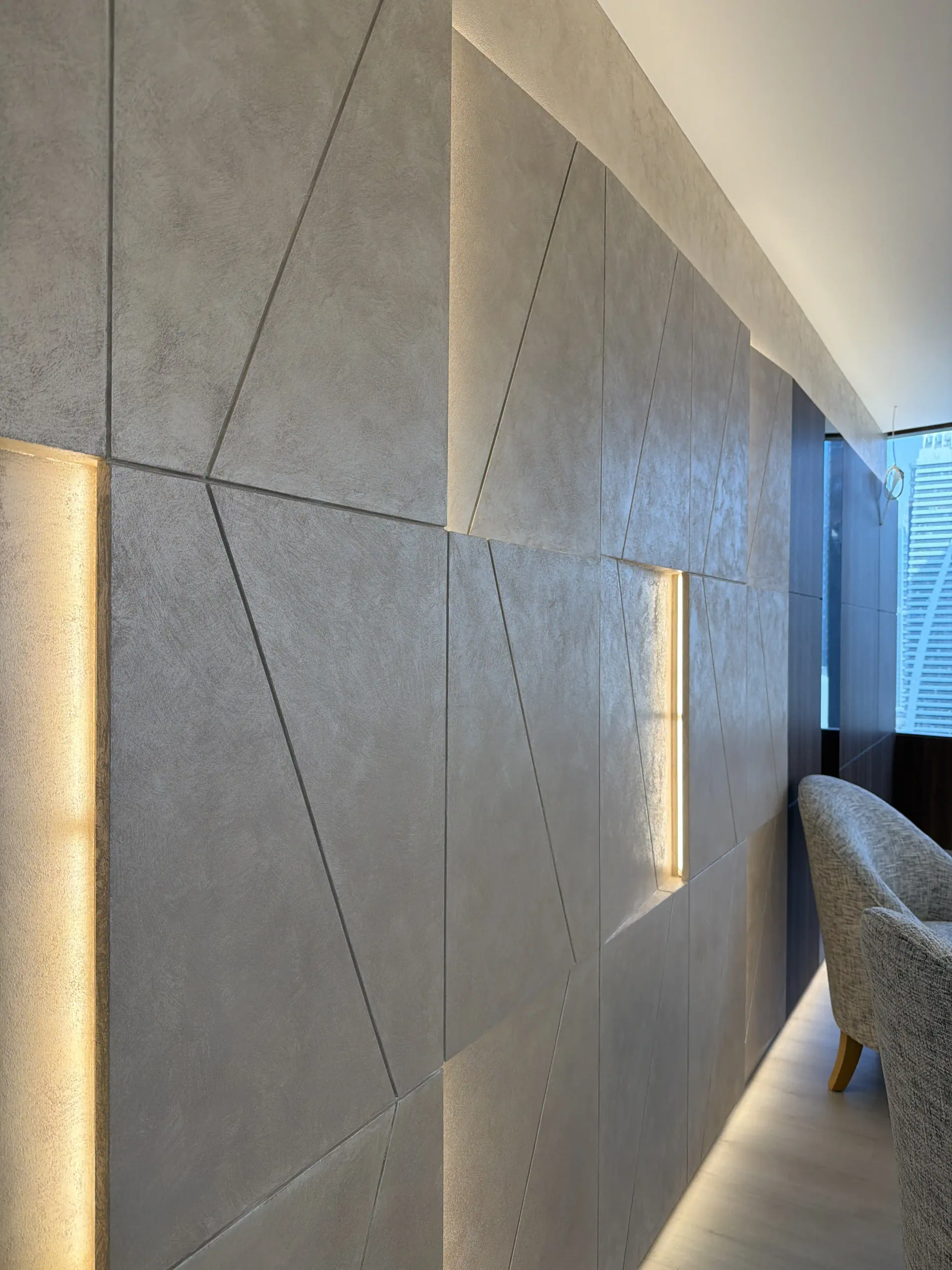 The Texture of Refined Living - Study 91, a matte microcement commercial decorative finish in oyster white